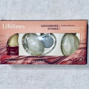Lifelines Scent Grounding Stones 2-Pack Portable Fidgets for Adults + Oil